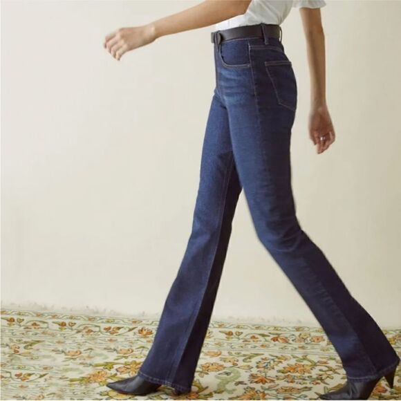 NWT Reformation Peyton High Rise Bootcut Jeans in Aegean Blue - Picture 4 of 12